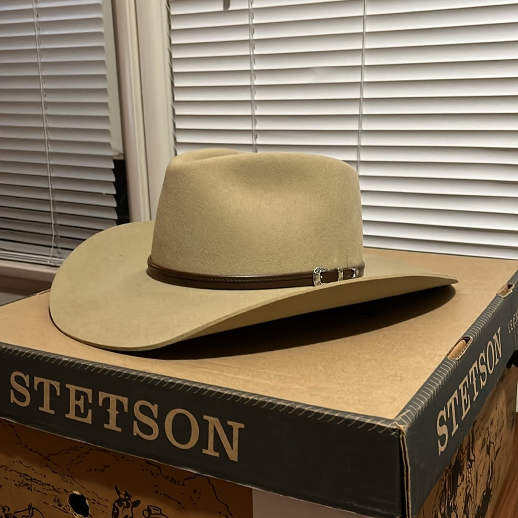 [Nib] Stetson 4x Seneca Cowboy Hat. Handmade In Usa. New With Box. Size 7 1/2.